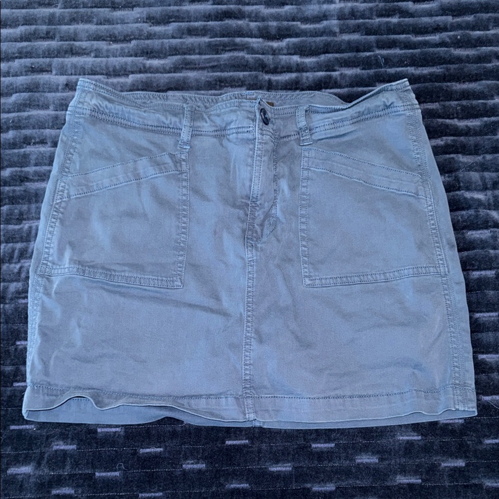 Liverpool Jeans Company Light Gray Mini Skirt